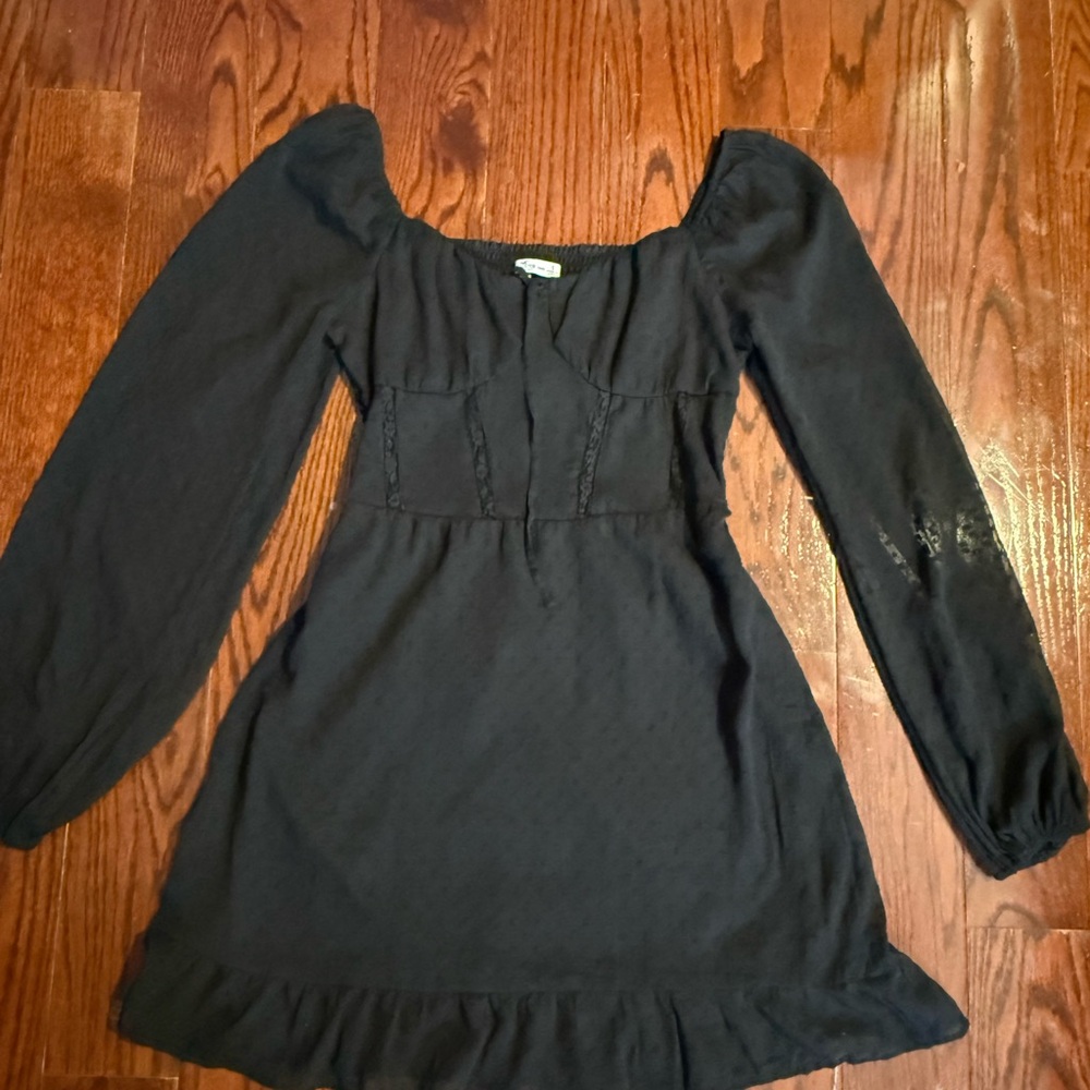 Hollister Black Long Sleeve Dress